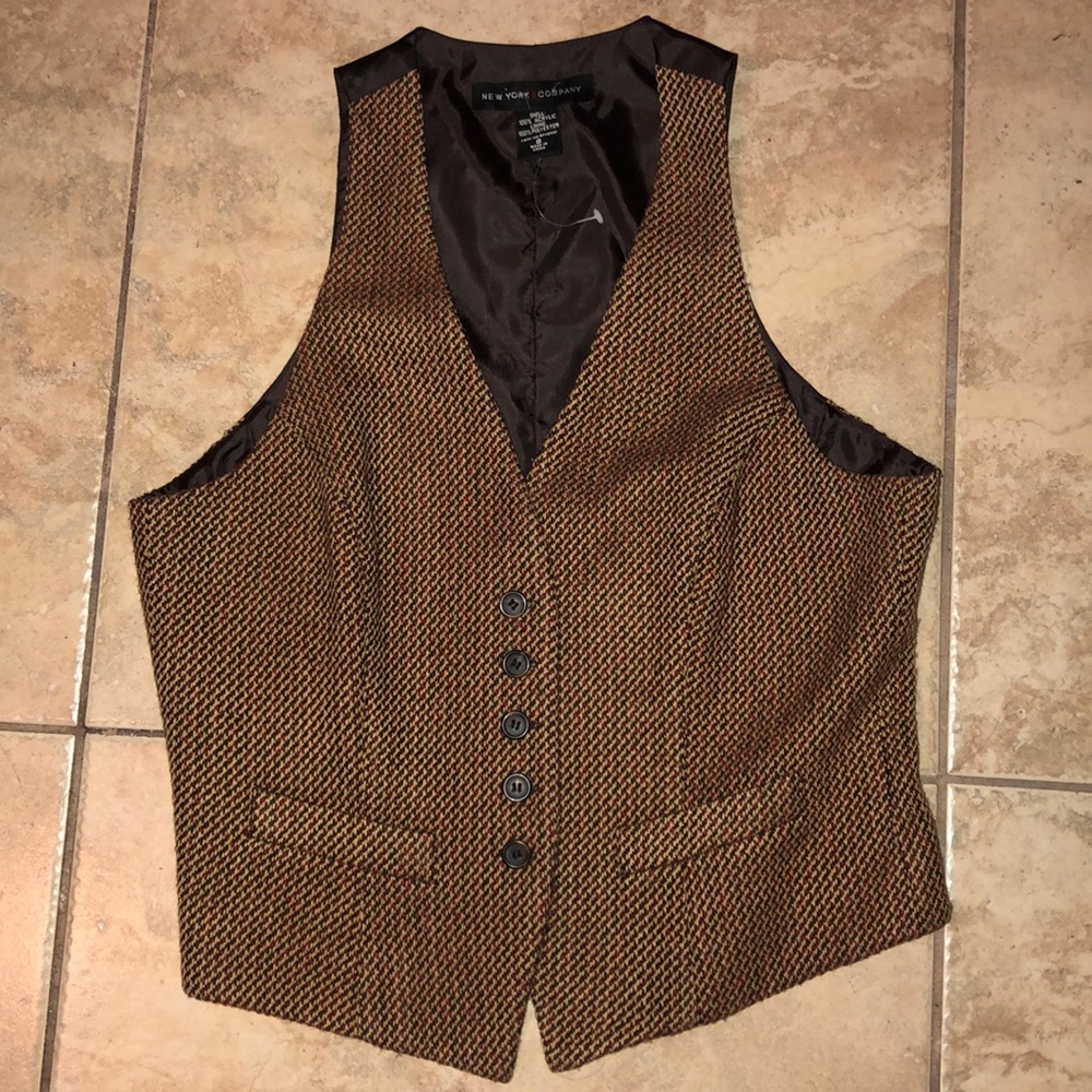 Brown & Burgundy Vest NY&Co.